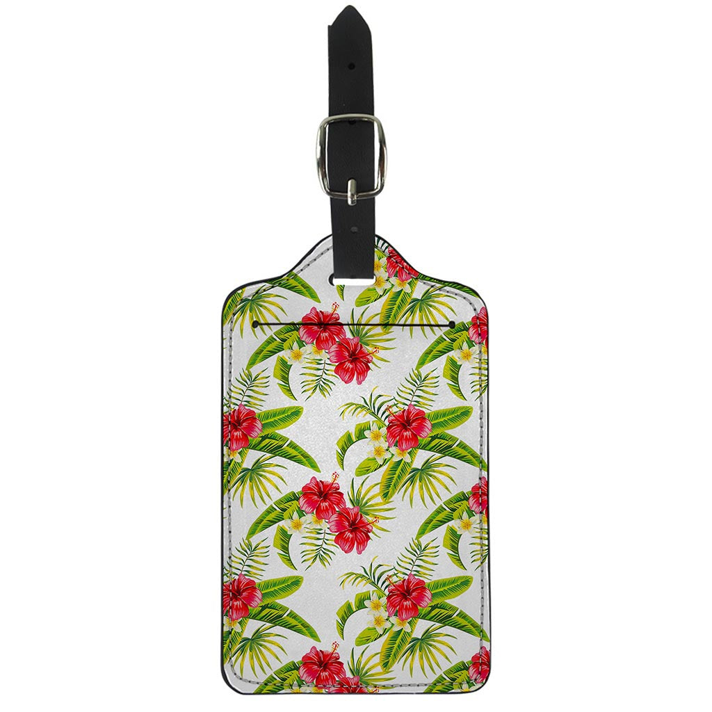 Aloha Hibiscus Tropical Pattern Print Luggage Tag