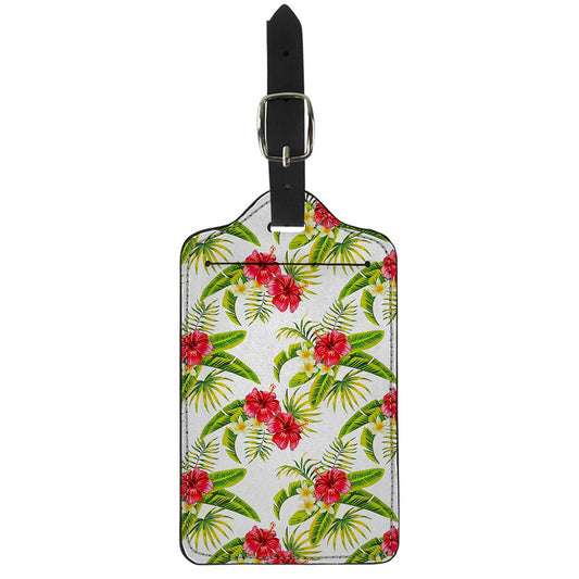 Aloha Hibiscus Tropical Pattern Print Luggage Tag