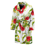 Aloha Hibiscus Tropical Pattern Print Men's Bathrobe