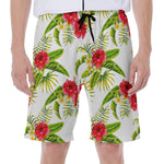 Aloha Hibiscus Tropical Pattern Print Men's Beach Shorts