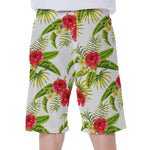 Aloha Hibiscus Tropical Pattern Print Men's Beach Shorts
