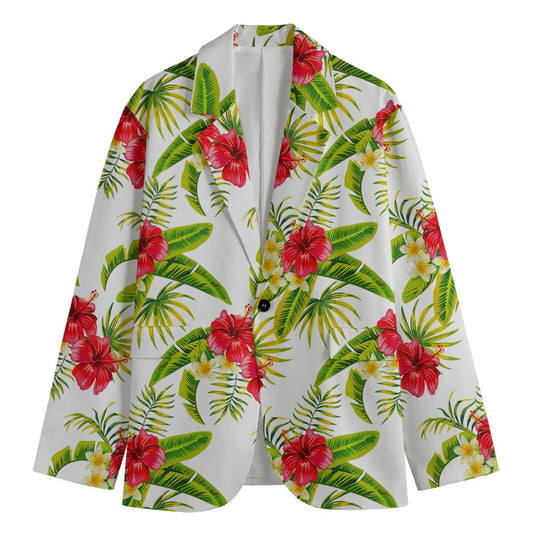 Aloha Hibiscus Tropical Pattern Print Men's Blazer