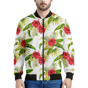 Aloha Hibiscus Tropical Pattern Print Men's Bomber Jacket