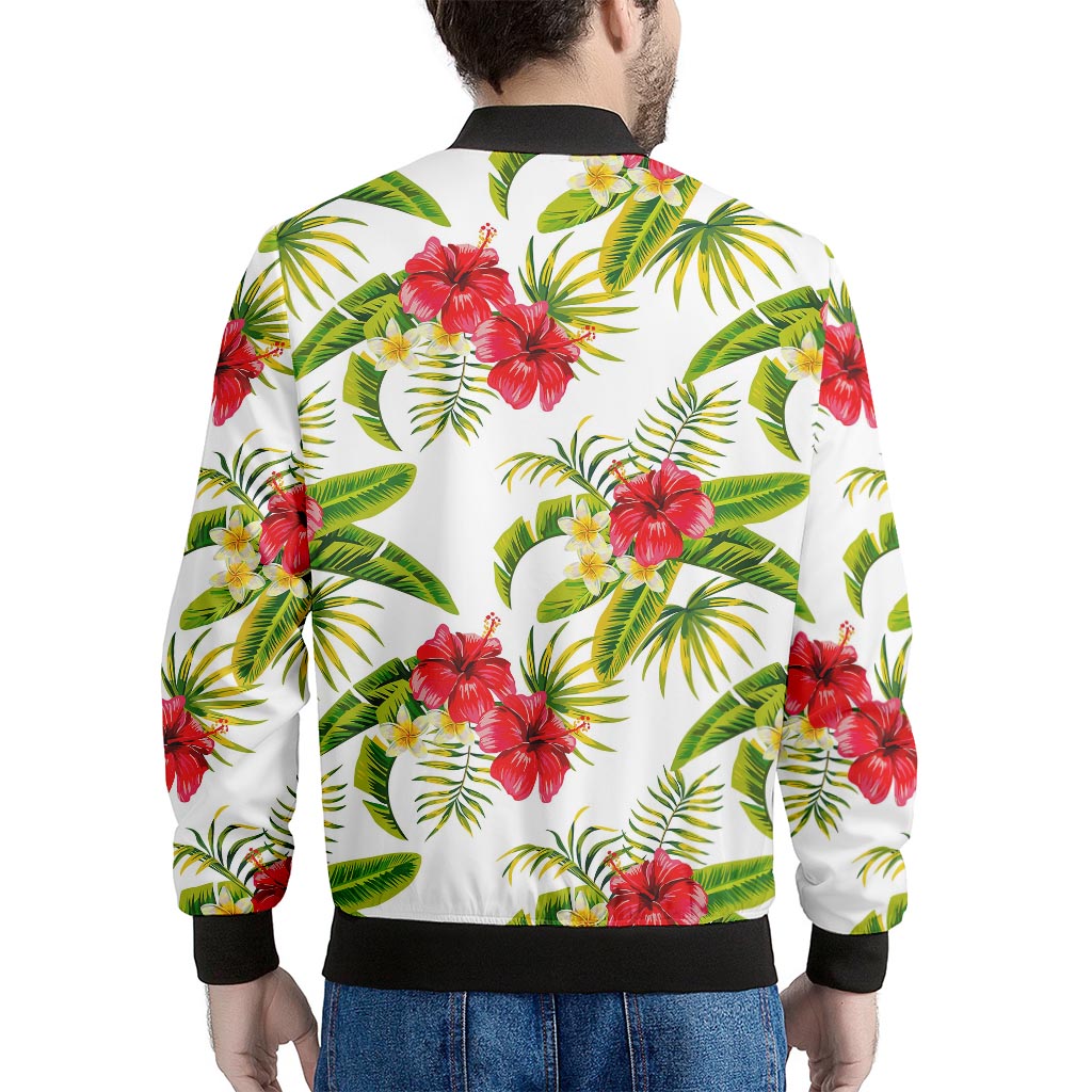 Aloha Hibiscus Tropical Pattern Print Men's Bomber Jacket