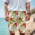 Aloha Hibiscus Tropical Pattern Print Men's Cargo Shorts