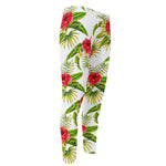 Aloha Hibiscus Tropical Pattern Print Men's Compression Pants