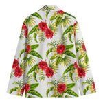 Aloha Hibiscus Tropical Pattern Print Men's Cotton Blazer