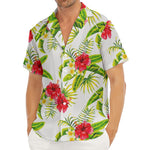 Aloha Hibiscus Tropical Pattern Print Men's Deep V-Neck Shirt