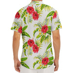 Aloha Hibiscus Tropical Pattern Print Men's Deep V-Neck Shirt