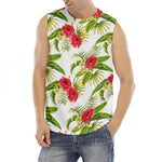 Aloha Hibiscus Tropical Pattern Print Men's Fitness Tank Top