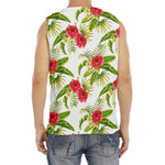 Aloha Hibiscus Tropical Pattern Print Men's Fitness Tank Top