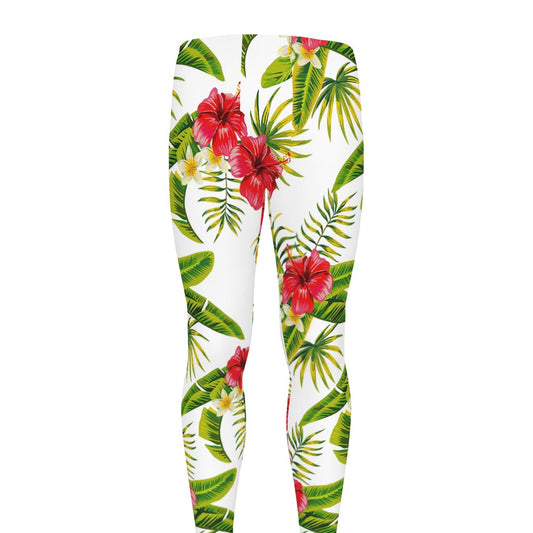Aloha Hibiscus Tropical Pattern Print Men's leggings