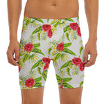 Aloha Hibiscus Tropical Pattern Print Men's Long Boxer Briefs