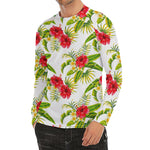 Aloha Hibiscus Tropical Pattern Print Men's Long Sleeve Rash Guard