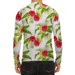 Aloha Hibiscus Tropical Pattern Print Men's Long Sleeve Rash Guard