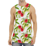 Aloha Hibiscus Tropical Pattern Print Men's Muscle Tank Top