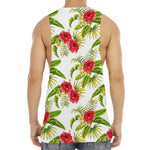 Aloha Hibiscus Tropical Pattern Print Men's Muscle Tank Top