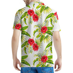 Aloha Hibiscus Tropical Pattern Print Men's Polo Shirt