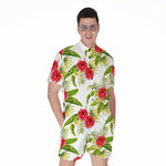 Aloha Hibiscus Tropical Pattern Print Men's Rompers