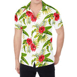 Aloha Hibiscus Tropical Pattern Print Men's Shirt