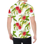 Aloha Hibiscus Tropical Pattern Print Men's Shirt