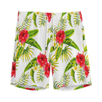 Aloha Hibiscus Tropical Pattern Print Men's Sports Shorts