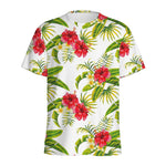 Aloha Hibiscus Tropical Pattern Print Men's Sports T-Shirt