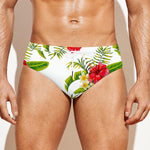 Aloha Hibiscus Tropical Pattern Print Men's Swim Briefs