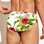 Aloha Hibiscus Tropical Pattern Print Men's Swim Briefs