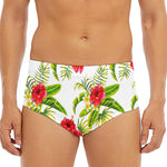 Aloha Hibiscus Tropical Pattern Print Men's Triangle Swim Briefs