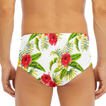 Aloha Hibiscus Tropical Pattern Print Men's Triangle Swim Briefs