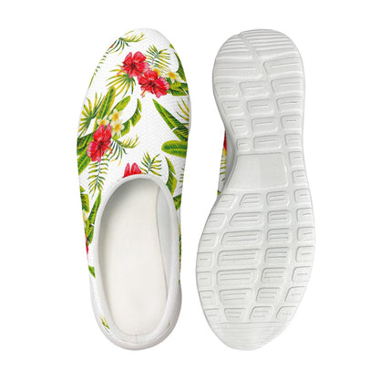 Aloha Hibiscus Tropical Pattern Print Mesh Casual Shoes
