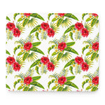 Aloha Hibiscus Tropical Pattern Print Mouse Pad
