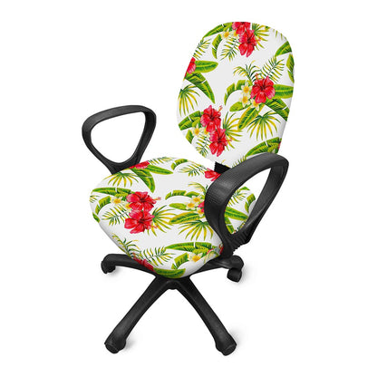 Aloha Hibiscus Tropical Pattern Print Office Chair Cover