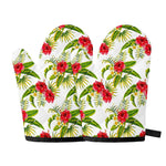 Aloha Hibiscus Tropical Pattern Print Oven Mitts