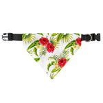 Aloha Hibiscus Tropical Pattern Print Over The Collar Dog Bandana