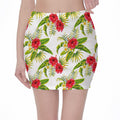 Aloha Hibiscus Tropical Pattern Print Pencil Mini Skirt