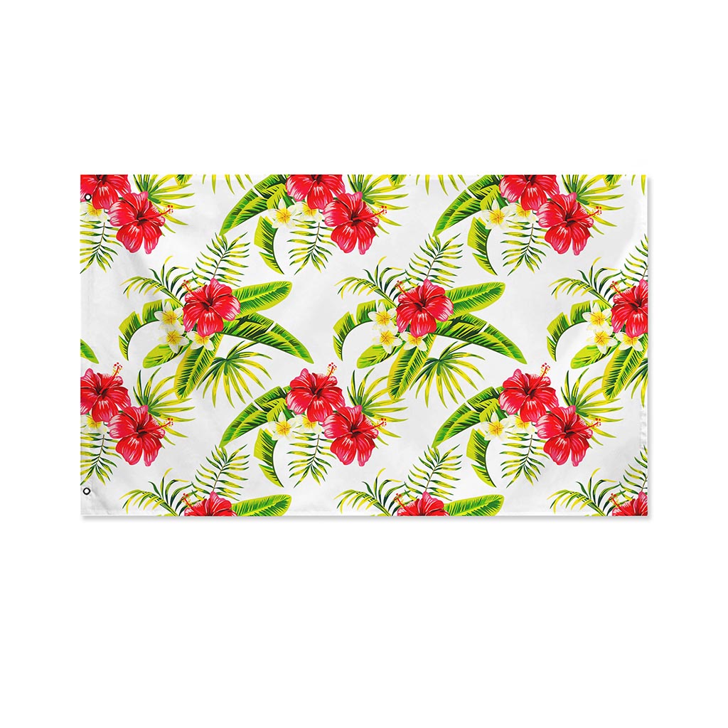 Aloha Hibiscus Tropical Pattern Print Polyester Flag