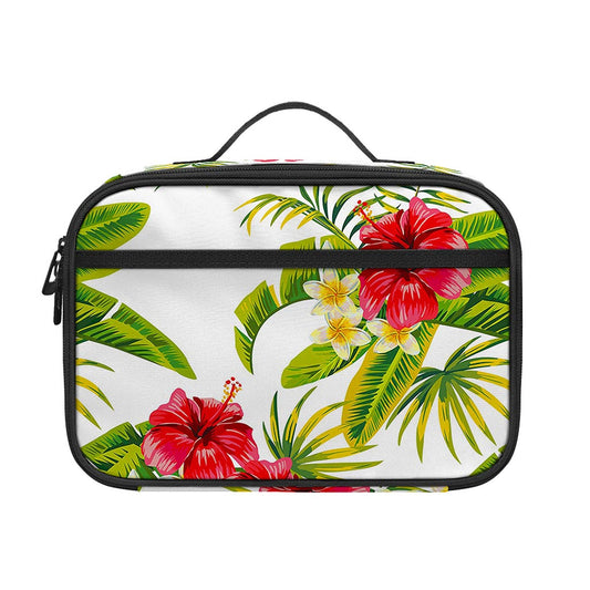 Aloha Hibiscus Tropical Pattern Print Portable Lunch Bag