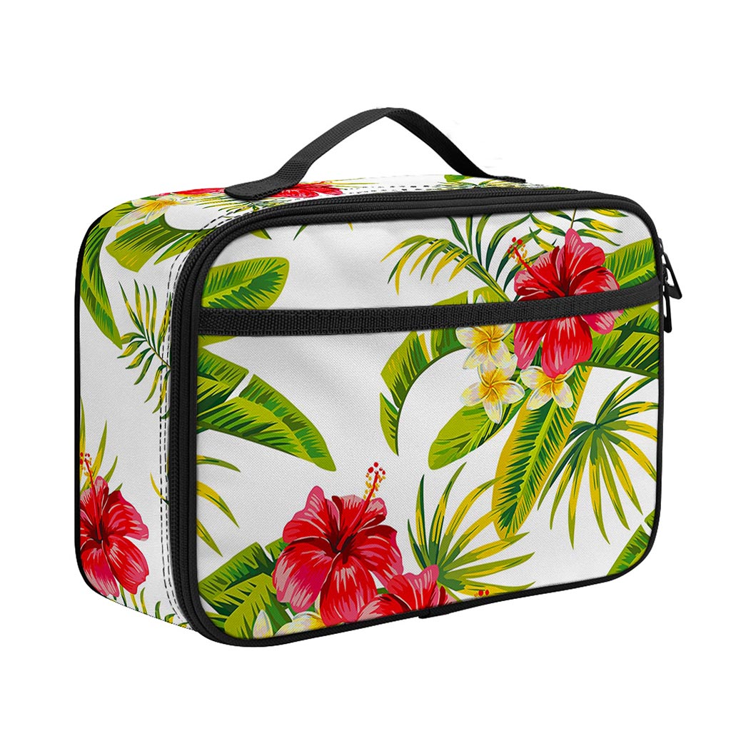Aloha Hibiscus Tropical Pattern Print Portable Lunch Bag