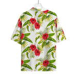 Aloha Hibiscus Tropical Pattern Print Rayon Hawaiian Shirt