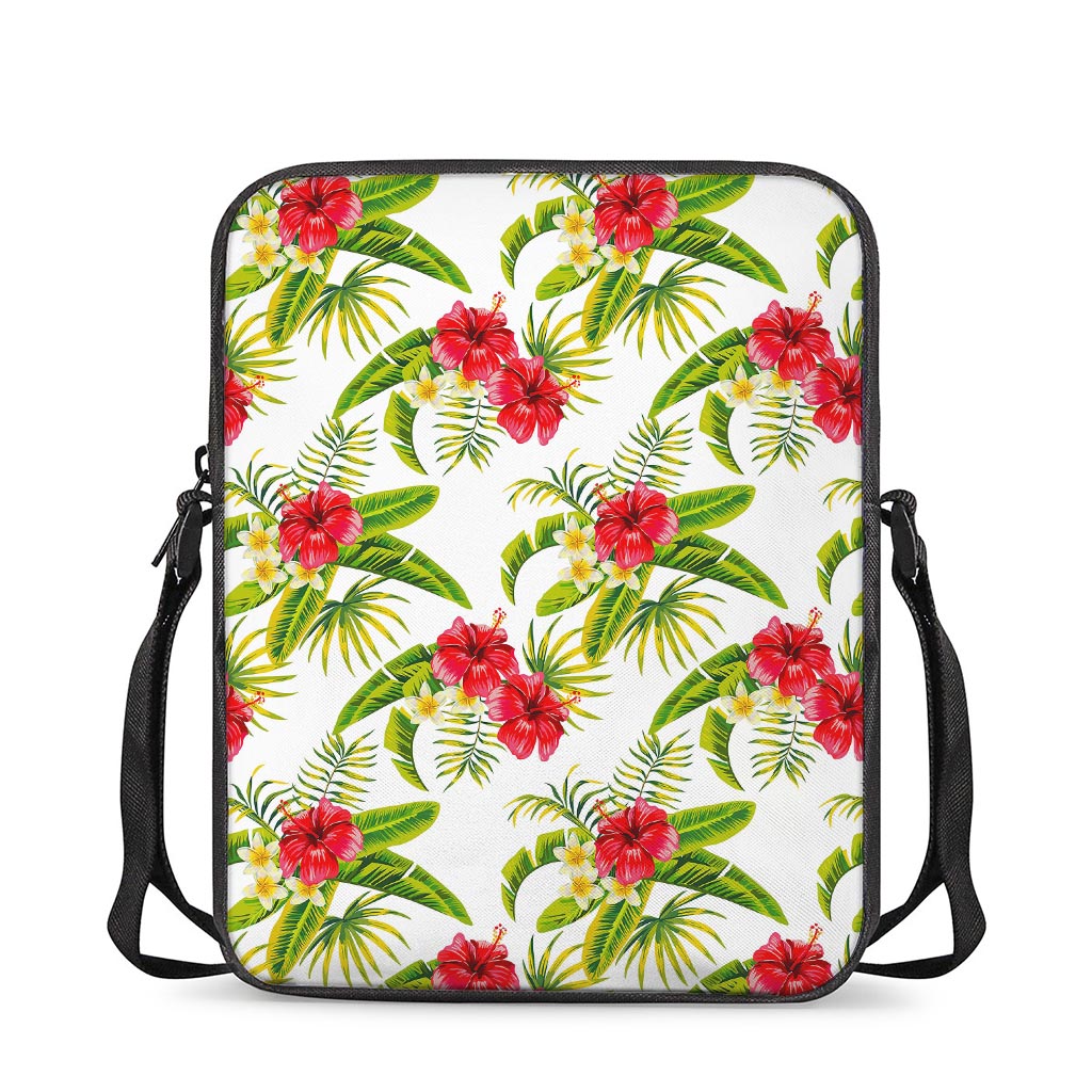 Aloha Hibiscus Tropical Pattern Print Rectangular Crossbody Bag