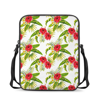 Aloha Hibiscus Tropical Pattern Print Rectangular Crossbody Bag