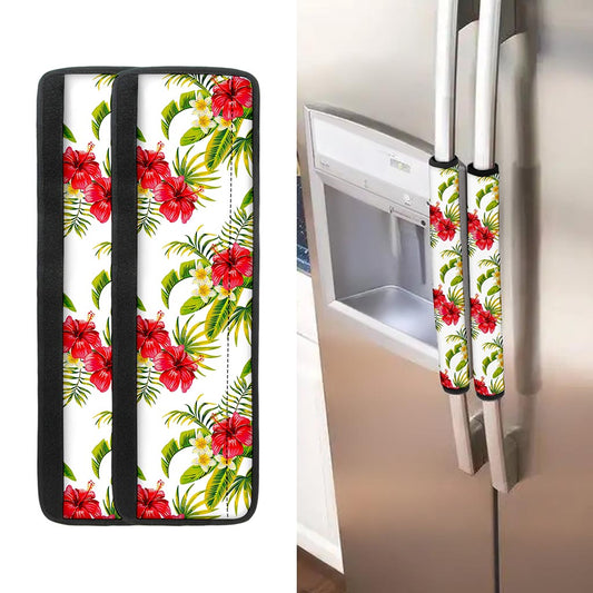 Aloha Hibiscus Tropical Pattern Print Refrigerator Handle Covers