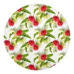 Aloha Hibiscus Tropical Pattern Print Round Blanket