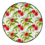 Aloha Hibiscus Tropical Pattern Print Round Floor Mat