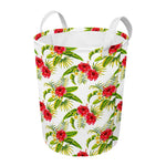 Aloha Hibiscus Tropical Pattern Print Round Laundry Basket