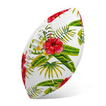 Aloha Hibiscus Tropical Pattern Print Rugby Ball