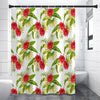 Aloha Hibiscus Tropical Pattern Print Shower Curtain