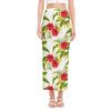 Aloha Hibiscus Tropical Pattern Print Side Slit Maxi Skirt